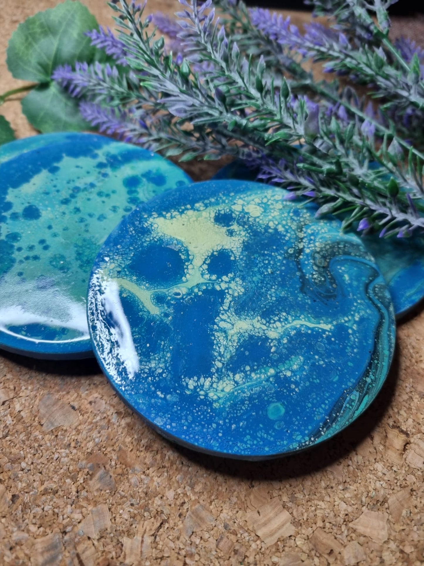 Sottobicchieri in FluidArt