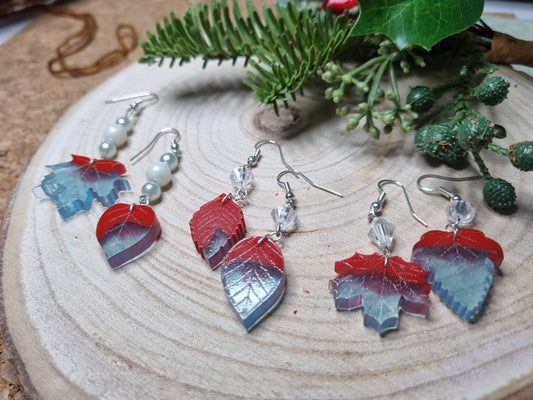 Orecchini naturali in Resina