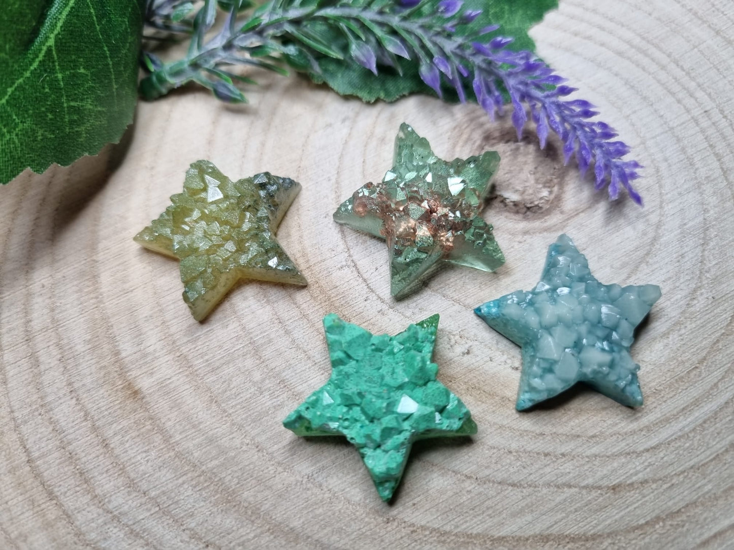 Ciondoli Luna e Stella di cristallo in Resina