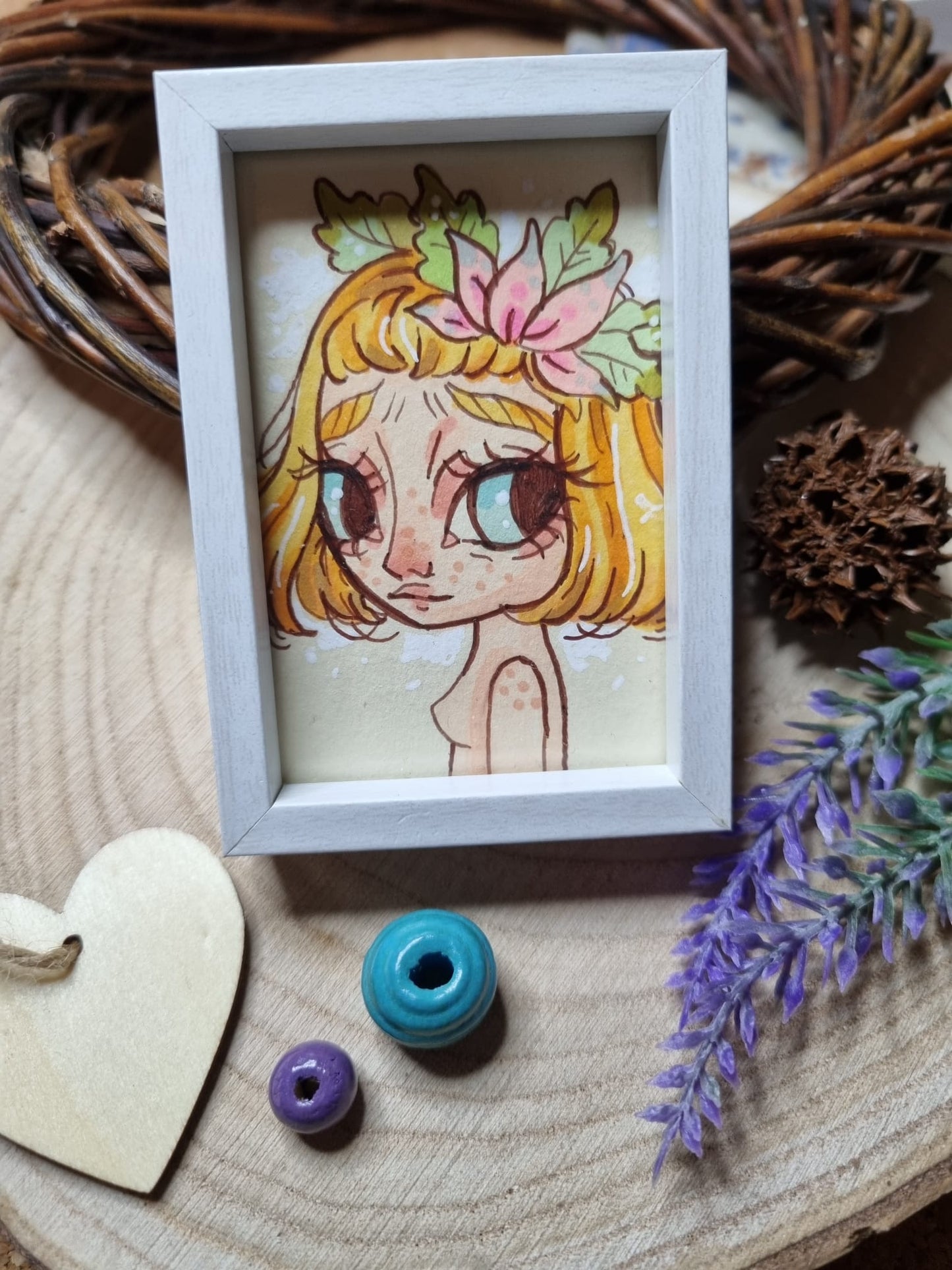 Illustrazioni originali - Bamboline Floreali