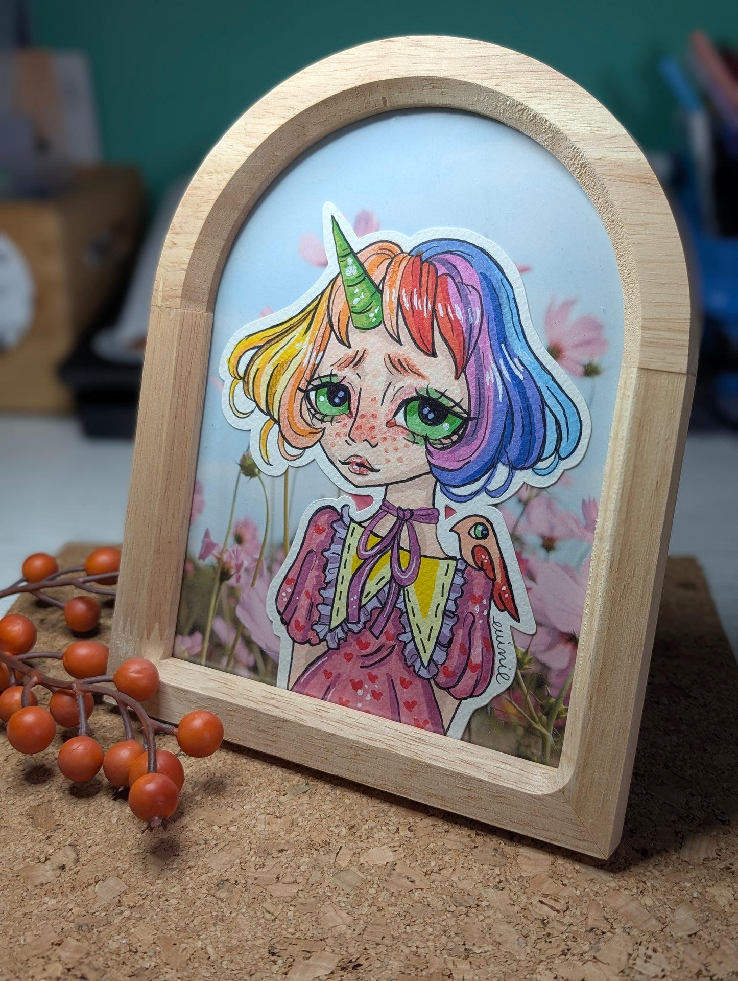 Illustrazione Bambolina unicorno