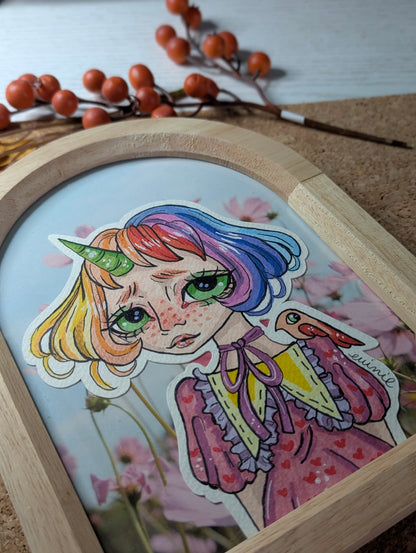 Illustrazione Bambolina unicorno