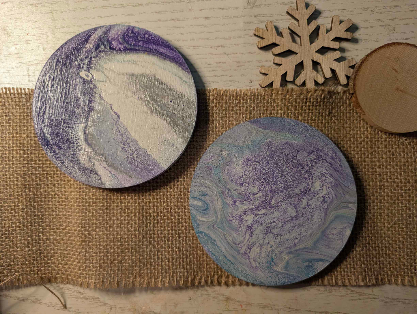 Quadri tondi in FluidArt