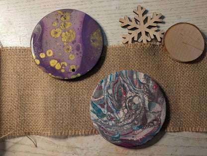 Quadri tondi in FluidArt