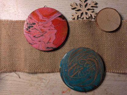 Quadri tondi in FluidArt