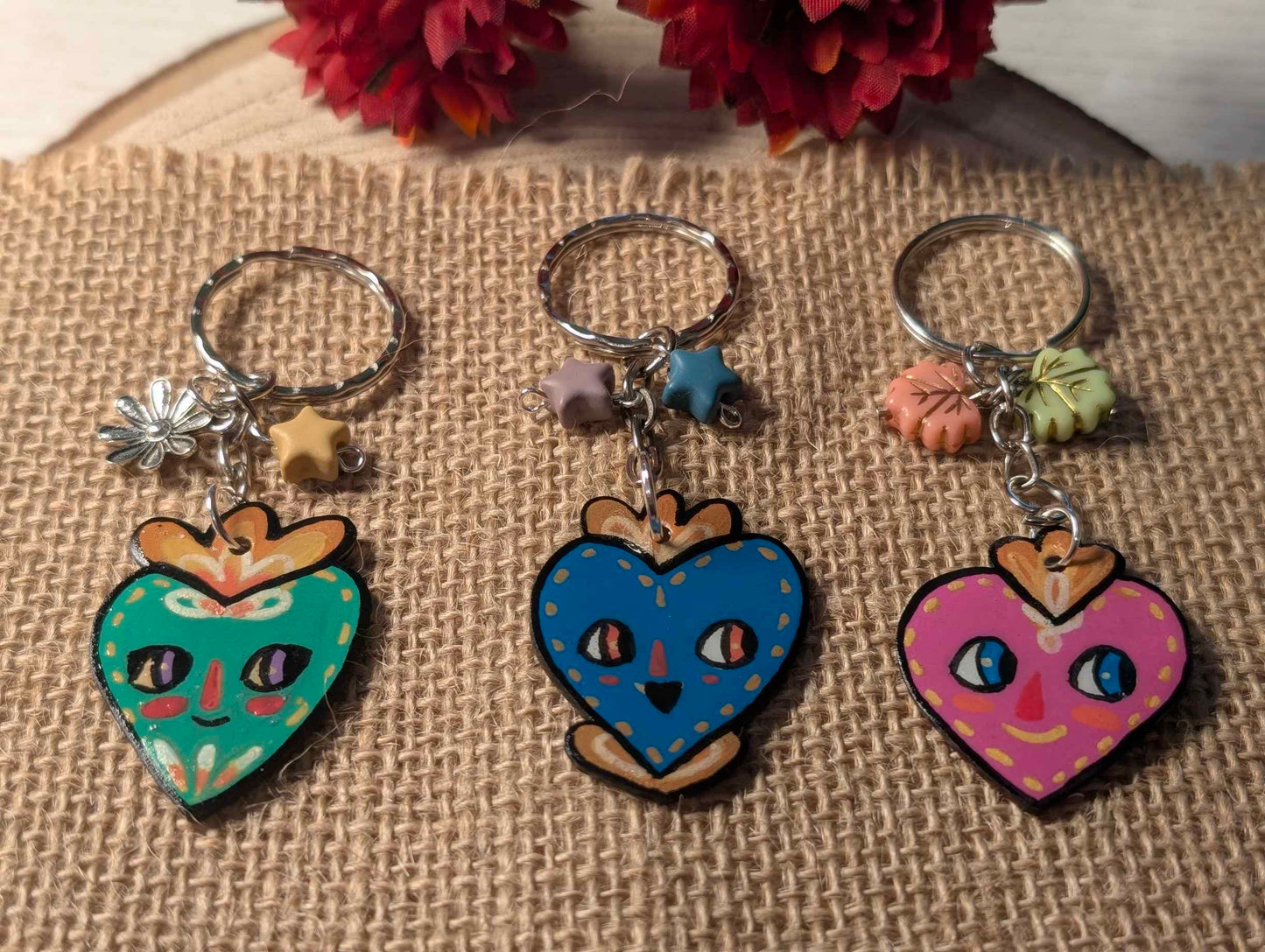 Portachiavi in plastica "Cuore Sacro"