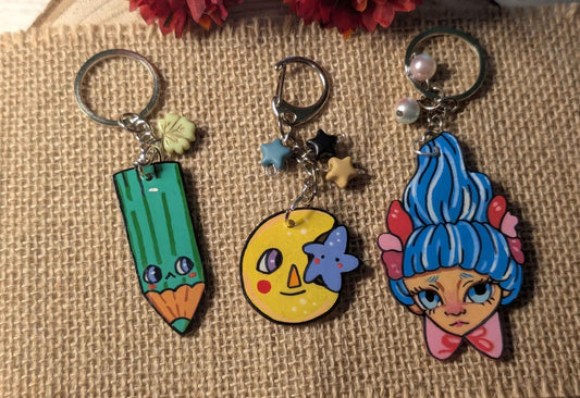 Portachiavi in plastica vari soggetti