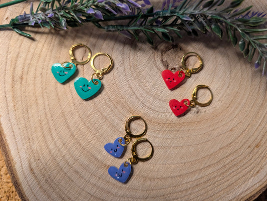 Orecchini "Cuori e Lune"